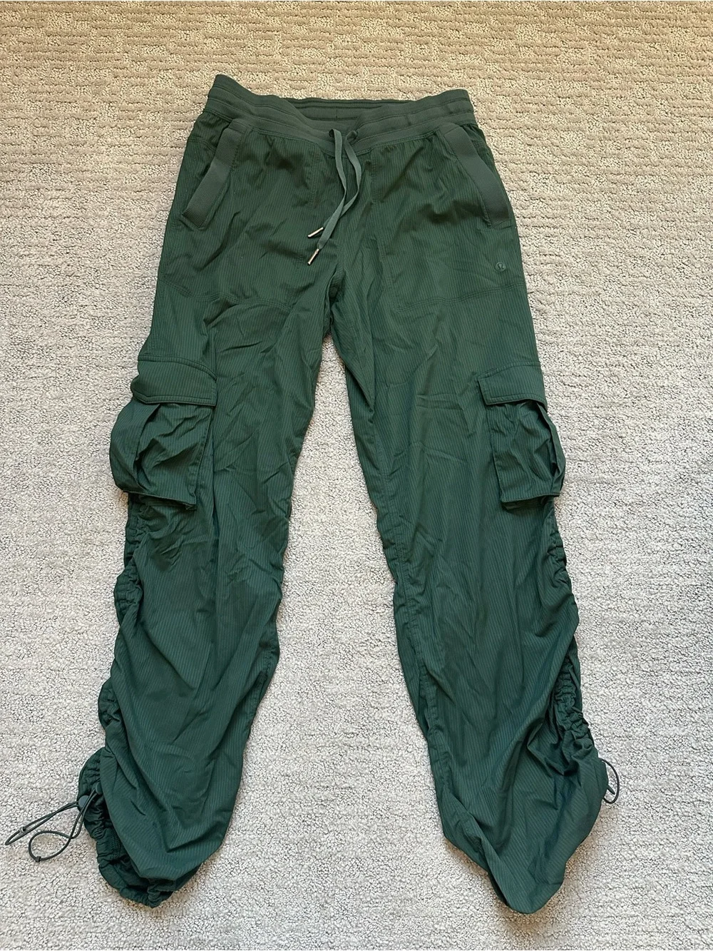 Lululemon Dance Studio Cargo Jogger Green Ruched Utility Pants Small